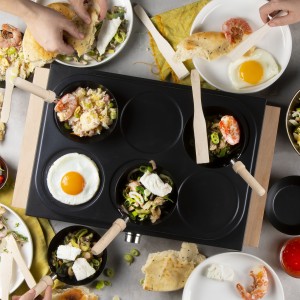 Wok-Party-Set 2-in-1 – DOMO – DO8719W – 6 Personen – Wok und Pfannk...