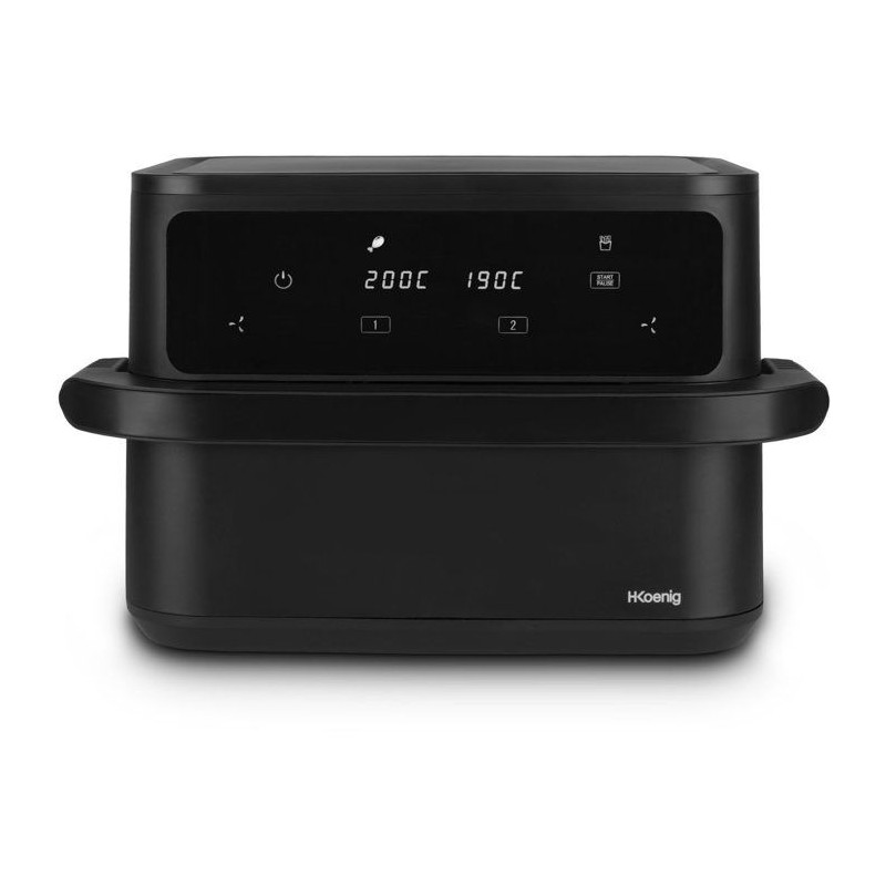 Friteuse sans huile HKoeNIG - FRY960 - Capacité 10L convertible 2 x 5L - 8 programmes de cuisson - 2400W
