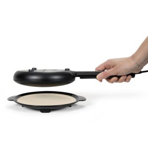 Crepiere électrique Livoo x Marmiton - LIVOO - DOP258CO - 600 W - Ø 20 cm - Poignée thermorésistante - Noir