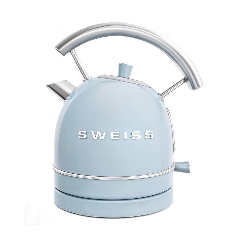 Bouilloire vintage - SWEISS - KTL6 - 2200 W - 1,8 L - Socle 360° - Bleu