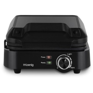 Gaufrier compact - HKoeNIG - GFX420 - 1200 W - Température réglable - Noir