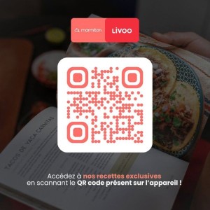 Friteuse sans huile - LIVOO x Marmiton - DOC343CO - 8 L - 1 700 W - 30 recettes via un QR code - Ecran digital 100% tactile