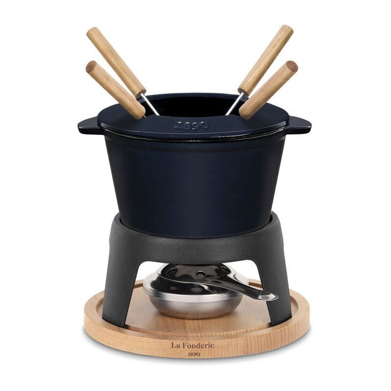 Fondue en fonte émaillée - LA FONDERIE 1890 - MONT D'ARBOIS - 1,2 L - 4 personnes - Bleu