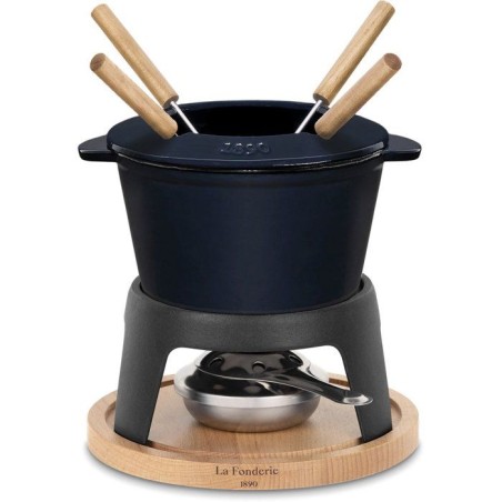 Fondue en fonte émaillée - LA FONDERIE 1890 - MONT D'ARBOIS - 1,2 L - 4 personnes - Bleu