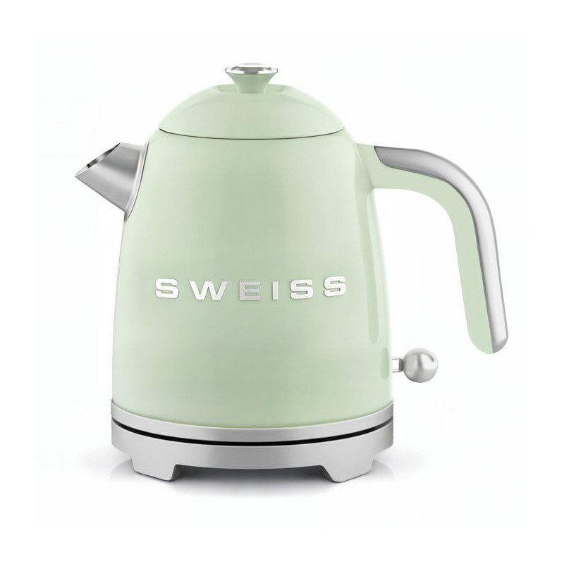 Bouilloire vintage - SWEISS - KTS7 - 1000 W - 1 L - Socle 360° - Vert