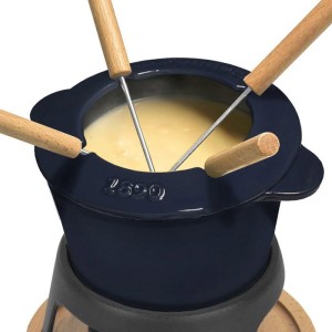 Fondue en fonte émaillée - LA FONDERIE 1890 - MONT D'ARBOIS - 1,2 L - 4 personnes - Bleu