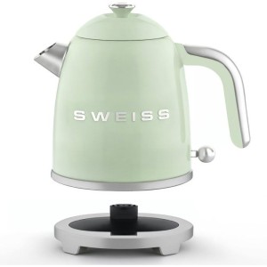 Bouilloire vintage - SWEISS - KTS7 - 1000 W - 1 L - Socle 360° - Vert