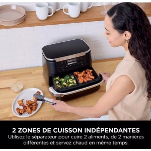 Friteuse sans huile NINJA - Foodi Max Dual Zone AF550EU - Capacité 6,6L - 2470W - Noir