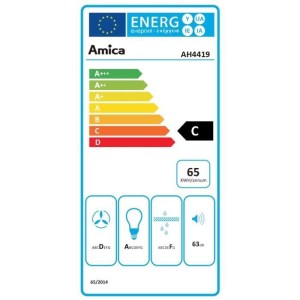 Inclined hood - Amica - AH4419 - Stainless steel - 90 cm