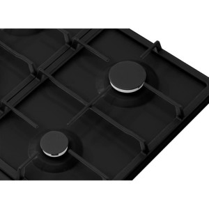 Table de cuisson a gaz - AMICA - 4 foyers - 9,9 x 59 x 52 - PGA6101ApCb RETRO - Noir