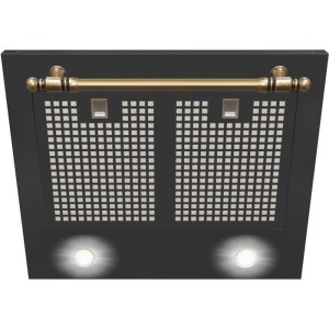Hotte retro décorative murale - AMICA - OKC6212RA - 76/104 x 60 x 50 cm - Noir