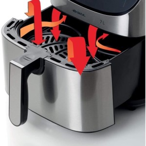 ARIETE digitale ölfreie Fritteuse – gebürsteter Edelstahl – XXL 2 Kilo – Modell 4628