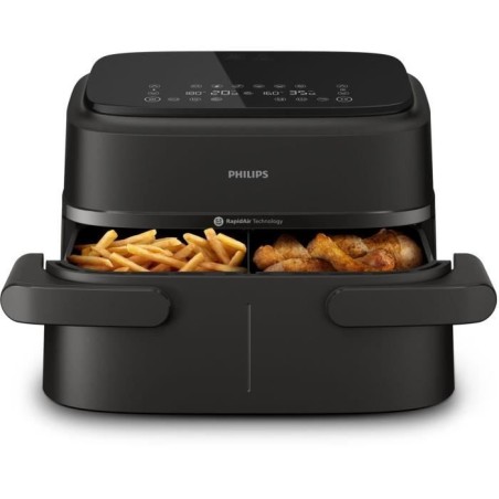 PHILIPS Airfryer XXL NA351/00 – 7,1 l Fassungsvermögen – Doppeltank – 6 Voreinstellungen – 2450 W