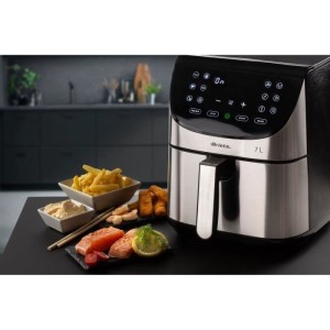 ARIETE digitale ölfreie Fritteuse – gebürsteter Edelstahl – XXL 2 Kilo – Modell 4628