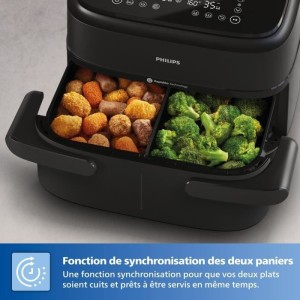 PHILIPS Airfryer XXL NA351/00 – 7,1 l Fassungsvermögen – Doppeltank – 6 Voreinstellungen – 2450 W