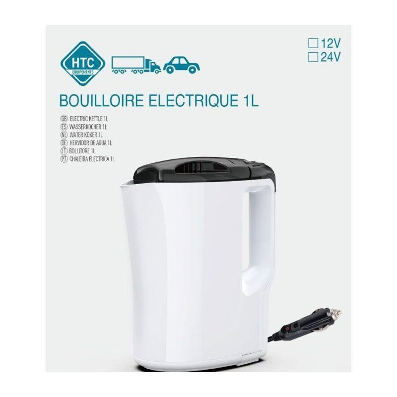 12V 1 liter electric kettle 170w white and blue