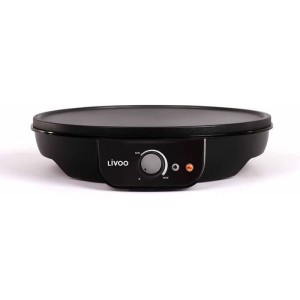 LIVOO DOP196 Crepiere 30cm 1000W - Schwarz |  Crêpe-Eisen und Waffe...