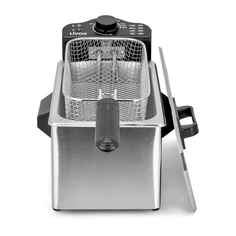 3 L Deep Fryer - LIVOO - DOC216 - 2000W - 3L - Removable stainless steel tank - Removable frying basket - Adjustable thermostat
