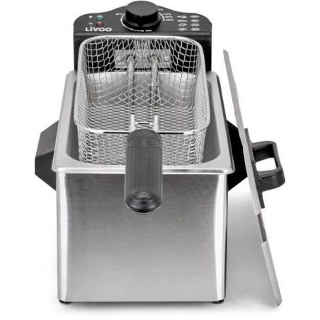 Friteuse 3 L - LIVOO - DOC216 - 2000W - 3L - Cuve amovible en acier inoxydable - Panier a friture amovible - Thermostat réglabl