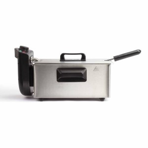 3-l-Fritteuse – LIVOO – DOC216 – 2000 W – 3 l – Abnehmbarer Edelstahltank – Abnehmbarer Frittierkorb – Einstellbar