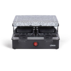 Appareil a raclette - LIVOO - DOC242 - 4 personnes - 600 W - Plateau amobible en granit