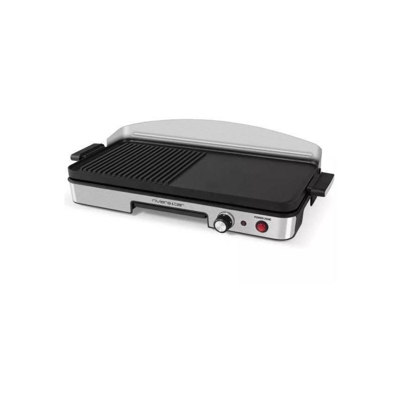 Plancha - RIVIERA & BAR - QPL365 - 1900 W Power zone - 4 a 6 personnes - 50,5 x 25,5 cm - Inox