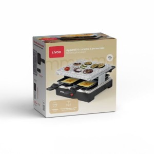 Raclette-Grill – LIVOO – DOC242 – 4 Personen – 600 W – Abnehmbare Granitplatte