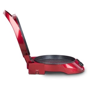 Appareil a tarte express HKoeNIG - TRT180 - Four a Pizza - Multicuiseur Multifonction - Température jusqu'a 210°C - Rouge - 18