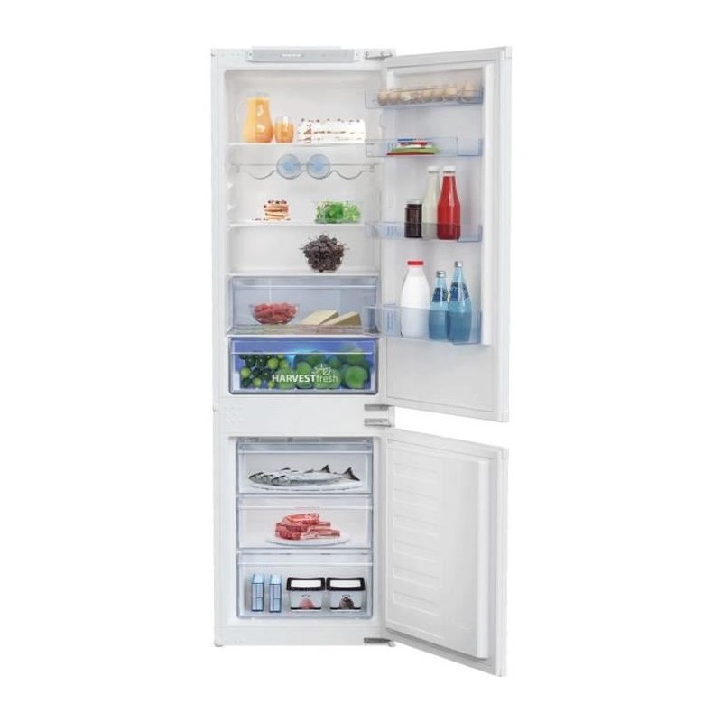 BEKO BCSA285E4ZSN kombinierter integrierter Kühlschrank – 271 l – Weiß