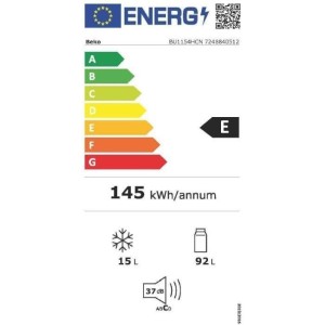 Réfrigérateur intégrable BEKO BU1154HCN - Table top - 107 L - 82x60x54 cm
