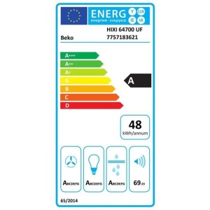Plaque a induction avec hotte intégrée - BEKO - 4 foyers - 60 cm - Noir - HIXI64700UF