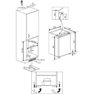 BEKO Kühlschrank – B1854N – Tischplatte – integriert – 110 l (97 l + 13 l) – 86 x 55 x 55 cm