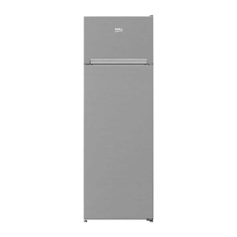 Réfrigérateur pose-libre double porte - BEKO - RDSA280K40SN - Classe E - 250 L - 160,6 x 54 x 57,4 cm - Gris Acier