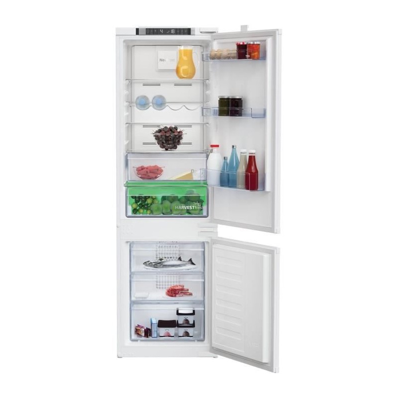 Kombi-Kühlschrank - BEKO - 2 Türen - Integrierbar - 254 L (185 L + 69 L) - Umluftkälte - Klasse E