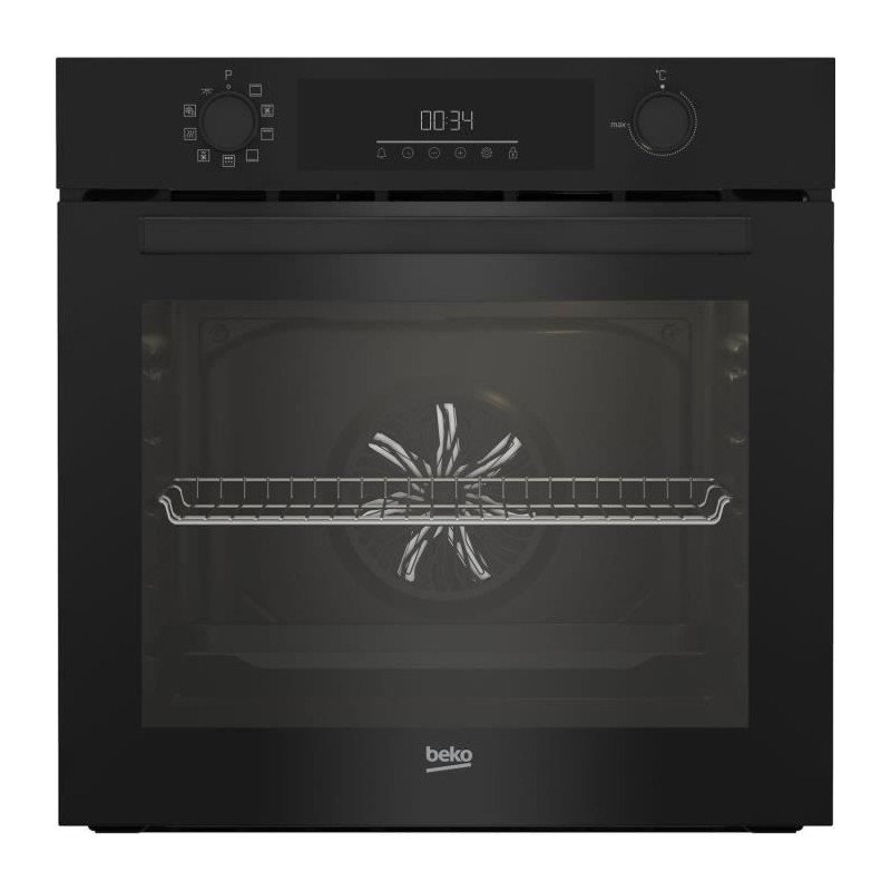 Einbaubackofen – 3D-Heizung – BEKO – BBIE11300BMP – Schwarz – 66 l – GIFAM-Kalttür – 59,4 x 56,7 x 59,5 cm
