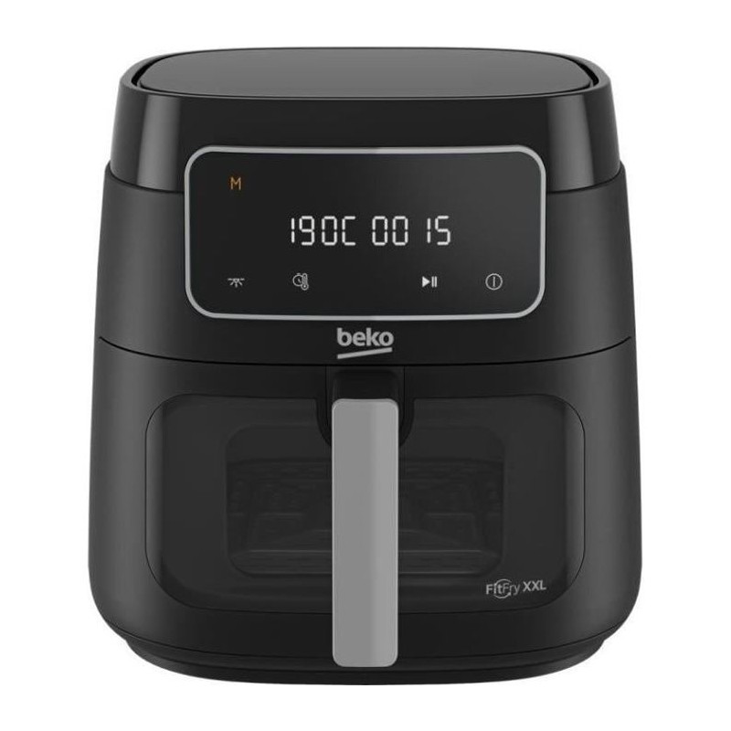 Multifunktions-Heißluftfritteuse – BEKO – FRL3374B – 1900 W – 7,6 l für 2 kg Pommes – LCD-Touchscreen – Schwarz