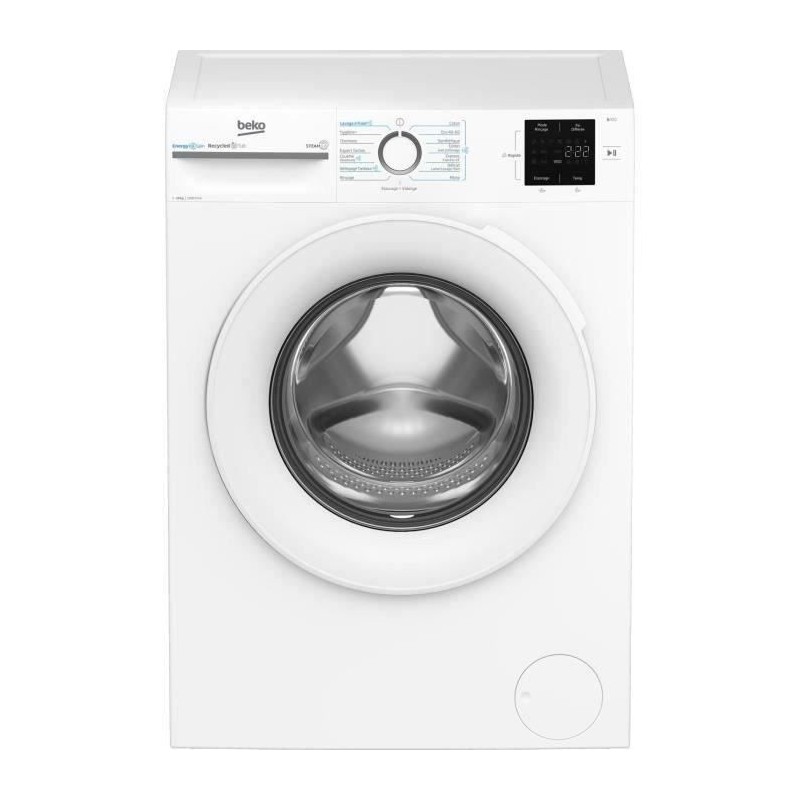 BEKO LLFT310411 Bullaugen-Waschmaschine – 10 kg – L60 cm – 1400 U/min – Energieeffizienzklasse A – Weiß