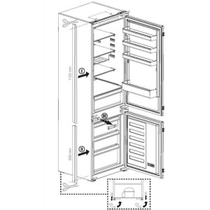 Kombi-Kühlschrank - BEKO - 2 Türen - Integrierbar - 254 L (185 L + 69 L) - Umluftkälte - Klasse E