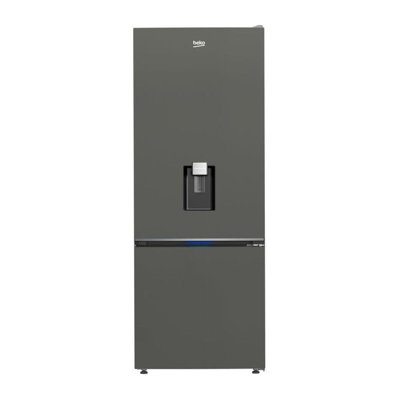 Réfrigérateur combiné - BEKO série b100 - B1RCNE534DG - 2 portes - Distributeur d'eau - 475 L - 70 x 74,5 x 187 cm - Gris Ma