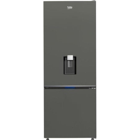 Réfrigérateur combiné - BEKO série b100 - B1RCNE534DG - 2 portes - Distributeur d'eau - 475 L - 70 x 74,5 x 187 cm - Gris Ma