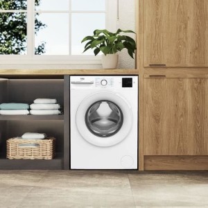 Lave-linge hublot BEKO LLFT39411 - 9 kg - Induction - L60cm - 1400 trs/min - Classe A - Blanc