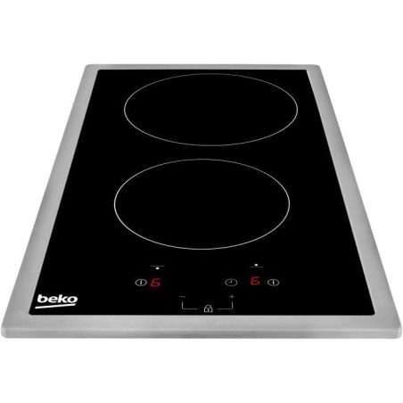 BEKO HDMC32400TX - Keramikglaskochfeld - 2 Zonen - 3000 W - L28,8 x T57 cm - Glasbeschichtung - Schwarz