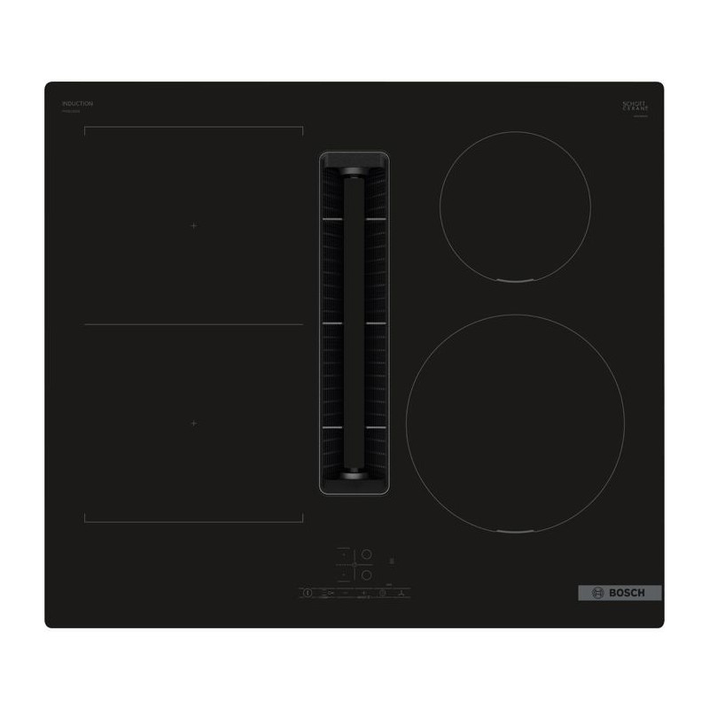 Induction cooktop - BOSCH - 4 burners - 52.2 x 59.2 x 22.9 cm - PVS611B16E - Black