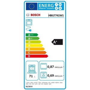 Einbaubackofen – Pyrolyse + Hydrolyse – BOSCH Serie 8 – HBG7741W1 – Weiß – 59,4 x 54,8 x 59,5 cm