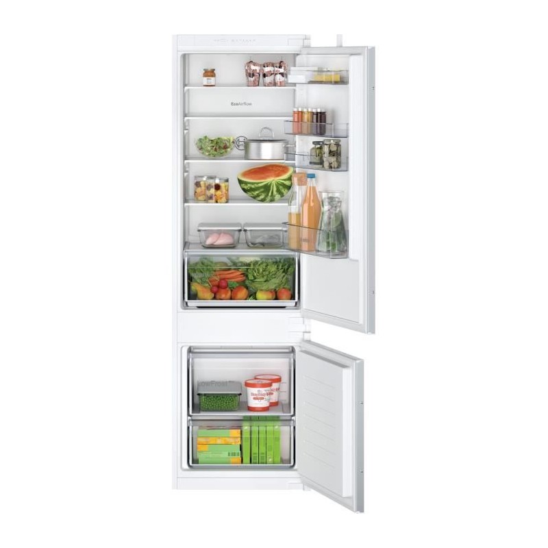Réfrigérateur combiné intégrable BOSCH SER2 -KIV87NSE0 - 2 portes - 270 L - Classe E