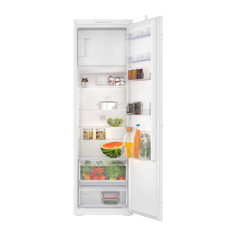 Réfrigérateur - BOSCH SER2 - KIL82NSE0 - 1 porte - Intégrable - 280 L (246 L + 34 L) - H177,2 x L54,1 x P54,8 cm