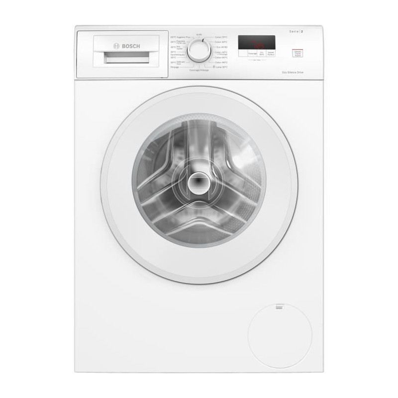 BOSCH SER2 WGE03207FR Bullauge-Waschmaschine – 8 kg – Induktion – L60 cm – 1200 U/min – Weiß