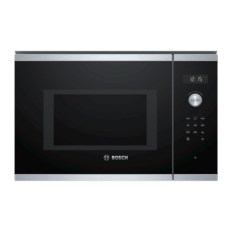Micro-ondes encastrable - BOSCH Série 6 - BFL554MS0 - Noir / Inox - 59,4 x 38,8 x 38,3 cm