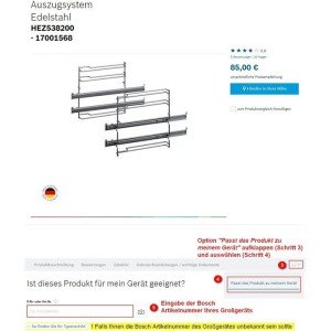 Türfront – BOSCH – SMZ2056 – Für vollintegrierte Geschirrspüler – 6...