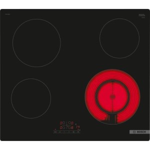 Table vitro 60cm BOSCH - PKF611BB8E - Commande a l'avant - Sans cadre - Zone double - Noir